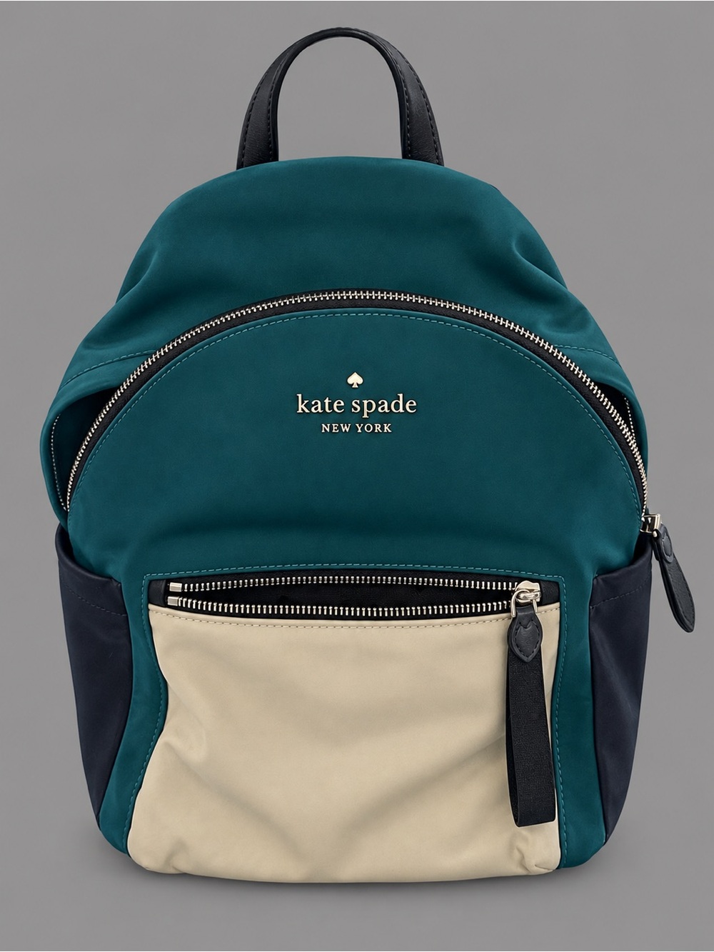 Excellent Condition Kate Spade Teal & Navy Colorblock Backpack Purse
